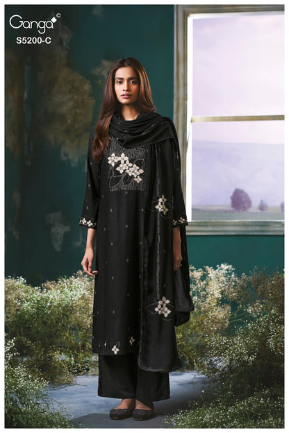 Ishyra S5200 Ganga Wool Pashmina Suits Supplier India