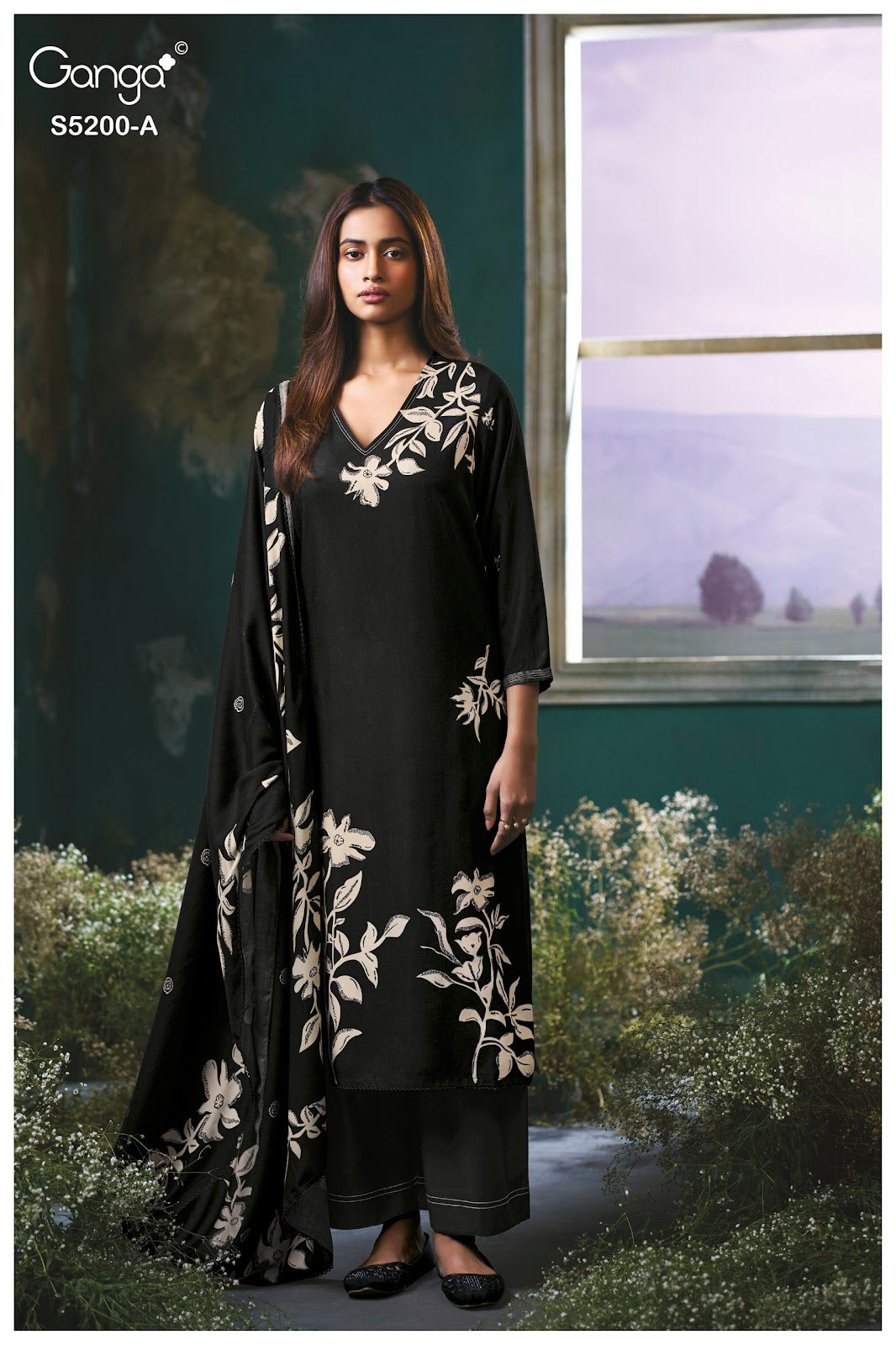 Ishyra S5200 Ganga Wool Pashmina Suits Supplier India