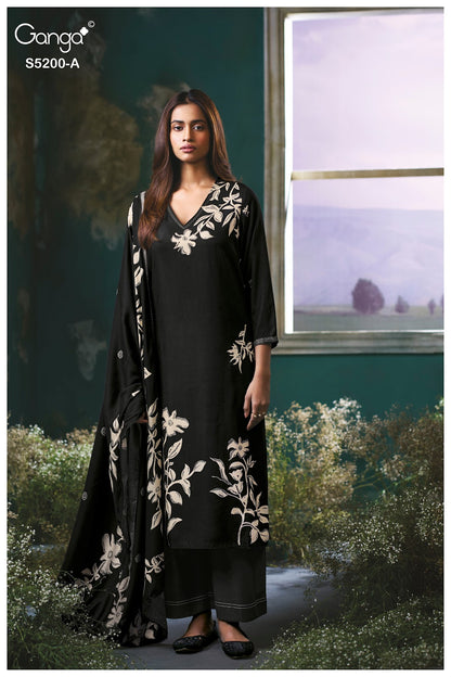 Ishyra S5200 Ganga Wool Pashmina Suits Supplier India