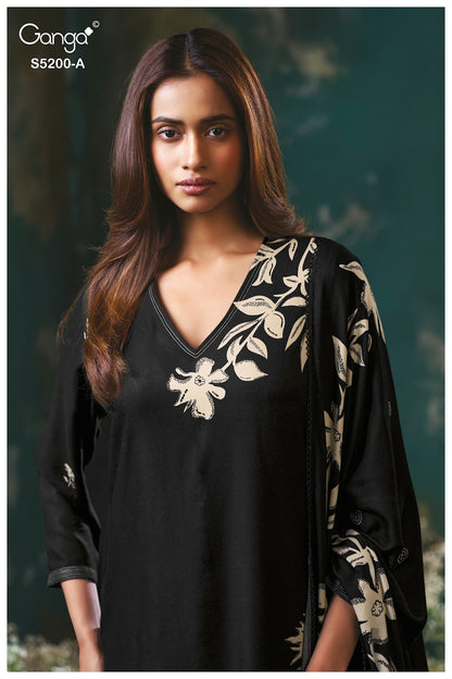 Ishyra S5200 Ganga Wool Pashmina Suits Supplier India