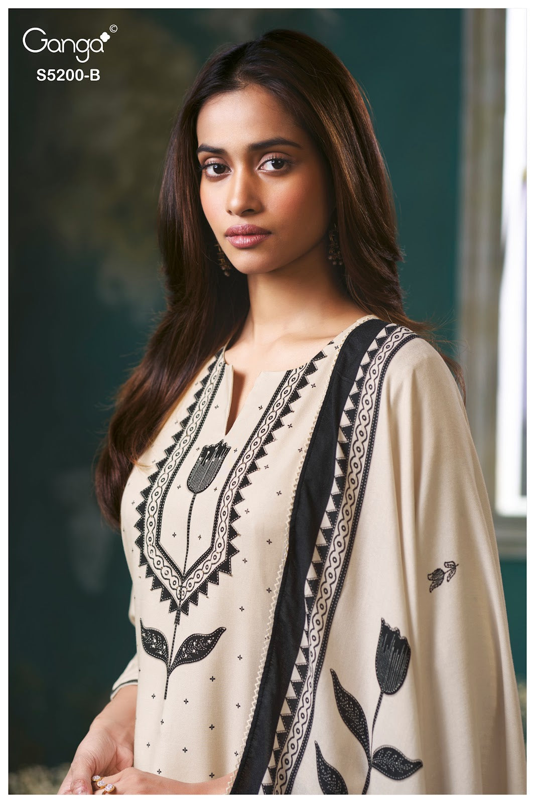 Ishyra S5200 Ganga Wool Pashmina Suits Supplier India
