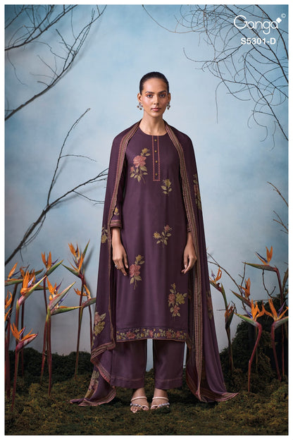 Isis S5301 Ganga Wool Pashmina Suits Wholesaler Gujarat