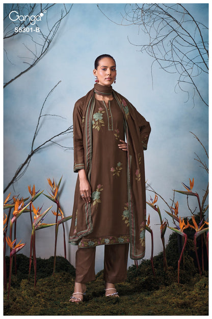 Isis S5301 Ganga Wool Pashmina Suits Wholesaler Gujarat