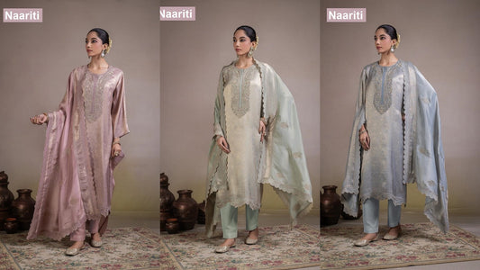 Iskeerat 2820 Naariti Silk Jacquard Pant Style Suits Manufacturer Gujarat