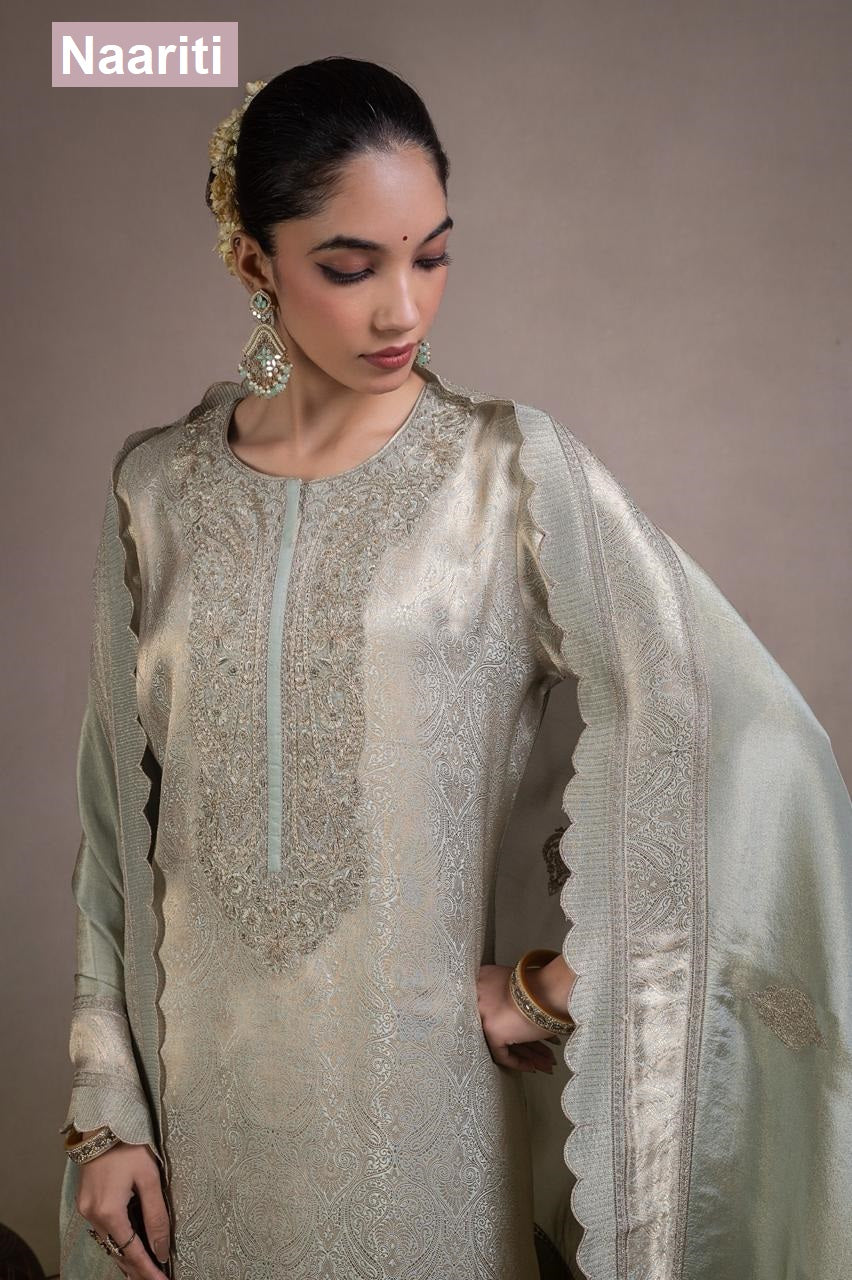 Iskeerat 2820 Naariti Silk Jacquard Pant Style Suits Manufacturer Gujarat