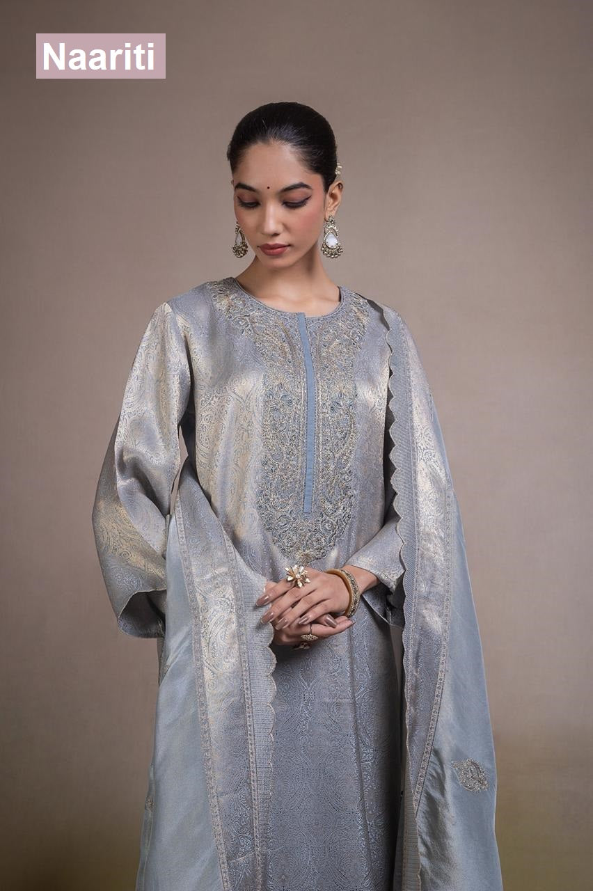 Iskeerat 2820 Naariti Silk Jacquard Pant Style Suits Manufacturer Gujarat