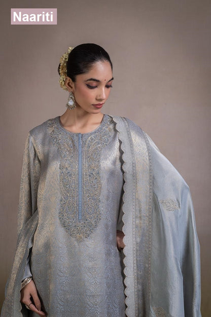 Iskeerat 2820 Naariti Silk Jacquard Pant Style Suits Manufacturer Gujarat
