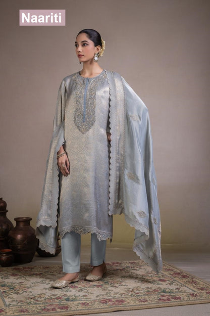 Iskeerat 2820 Naariti Silk Jacquard Pant Style Suits Manufacturer Gujarat