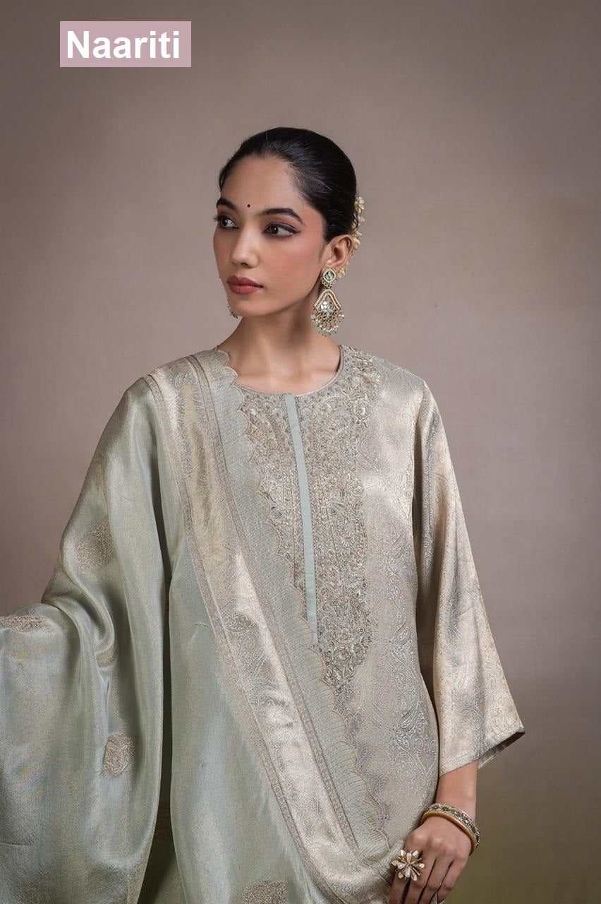 Iskeerat 2820 Naariti Silk Jacquard Pant Style Suits Manufacturer Gujarat