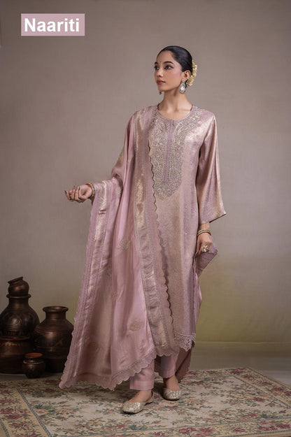 Iskeerat 2820 Naariti Silk Jacquard Pant Style Suits Manufacturer Gujarat