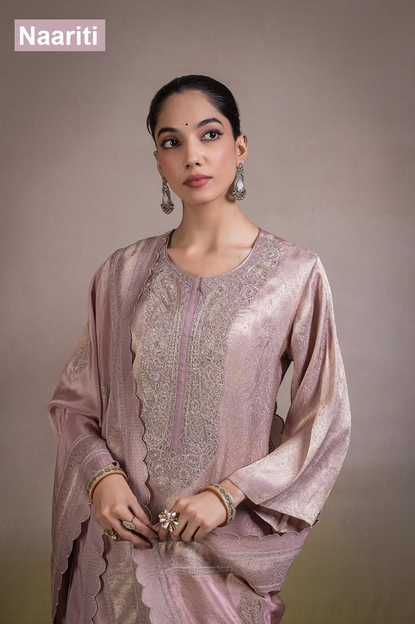 Iskeerat 2820 Naariti Silk Jacquard Pant Style Suits Manufacturer Gujarat