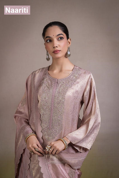 Iskeerat 2820 Naariti Silk Jacquard Pant Style Suits Manufacturer Gujarat
