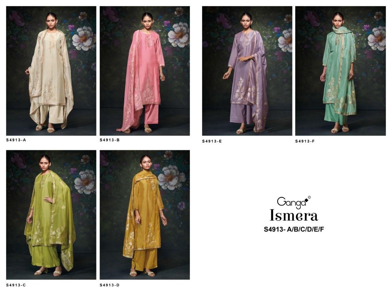 Ismera 4913 Ganga Cotton Plazzo Style Suits Wholesale