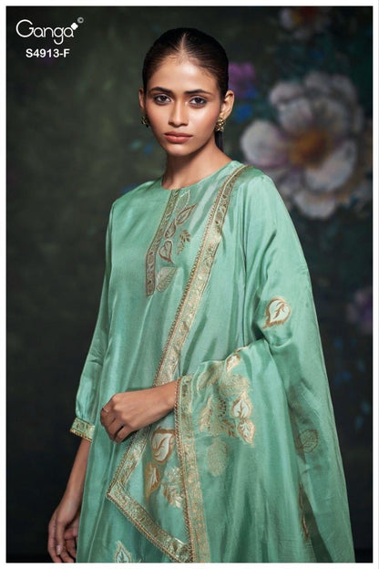 Ismera 4913 Ganga Cotton Plazzo Style Suits Wholesale