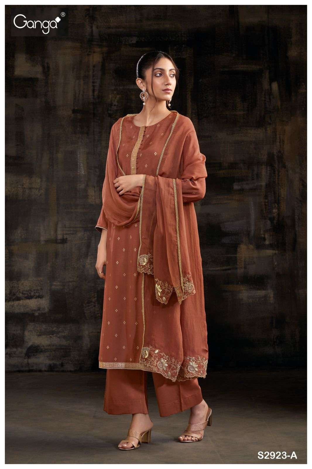 Isra 2923 Ganga Premium Viscose Plazzo Style Suits Wholesale Rate