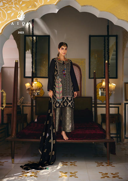 Israh Aiqa Bemberg Silk Plazzo Style Suits Exporter India