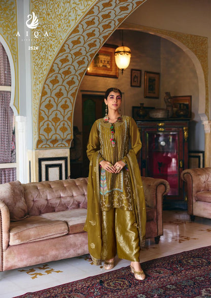 Israh Aiqa Bemberg Silk Plazzo Style Suits Exporter India