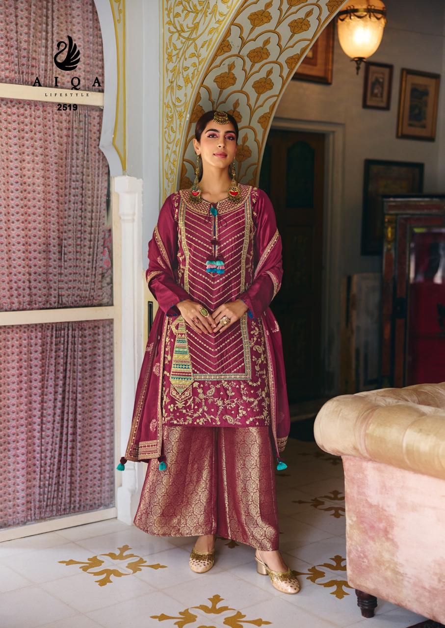 Israh Aiqa Bemberg Silk Plazzo Style Suits Exporter India