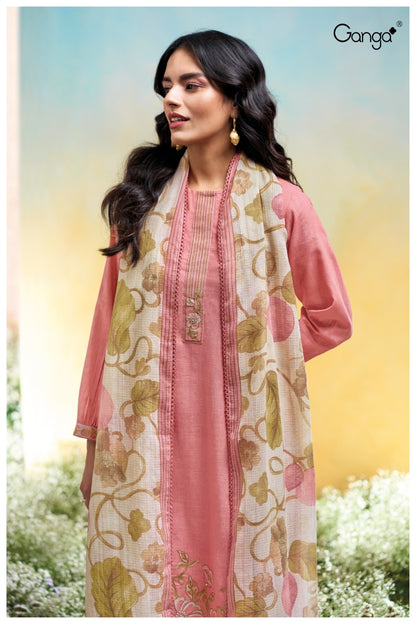 Isuri 3674 Ganga Cotton Linen Plazzo Style Suits Exporter India