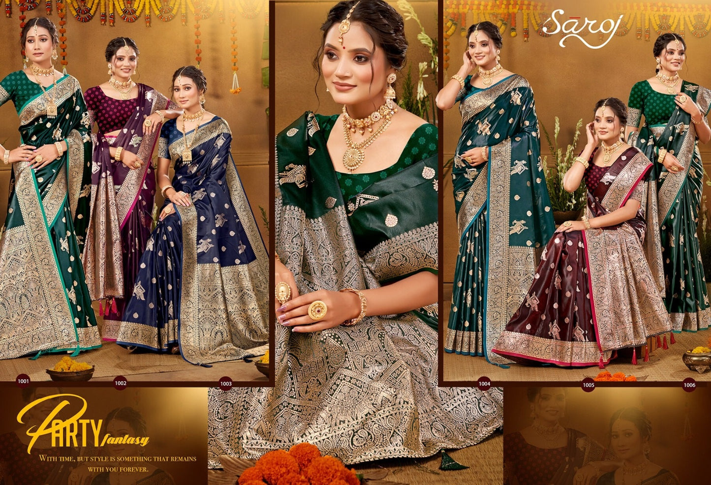 Italian Satin Saroski Vol 5 Saroj Satin Silk Sarees Wholesaler Gujarat