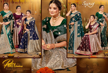 Italian Satin Saroski Vol 5 Saroj Satin Silk Sarees Wholesaler Gujarat