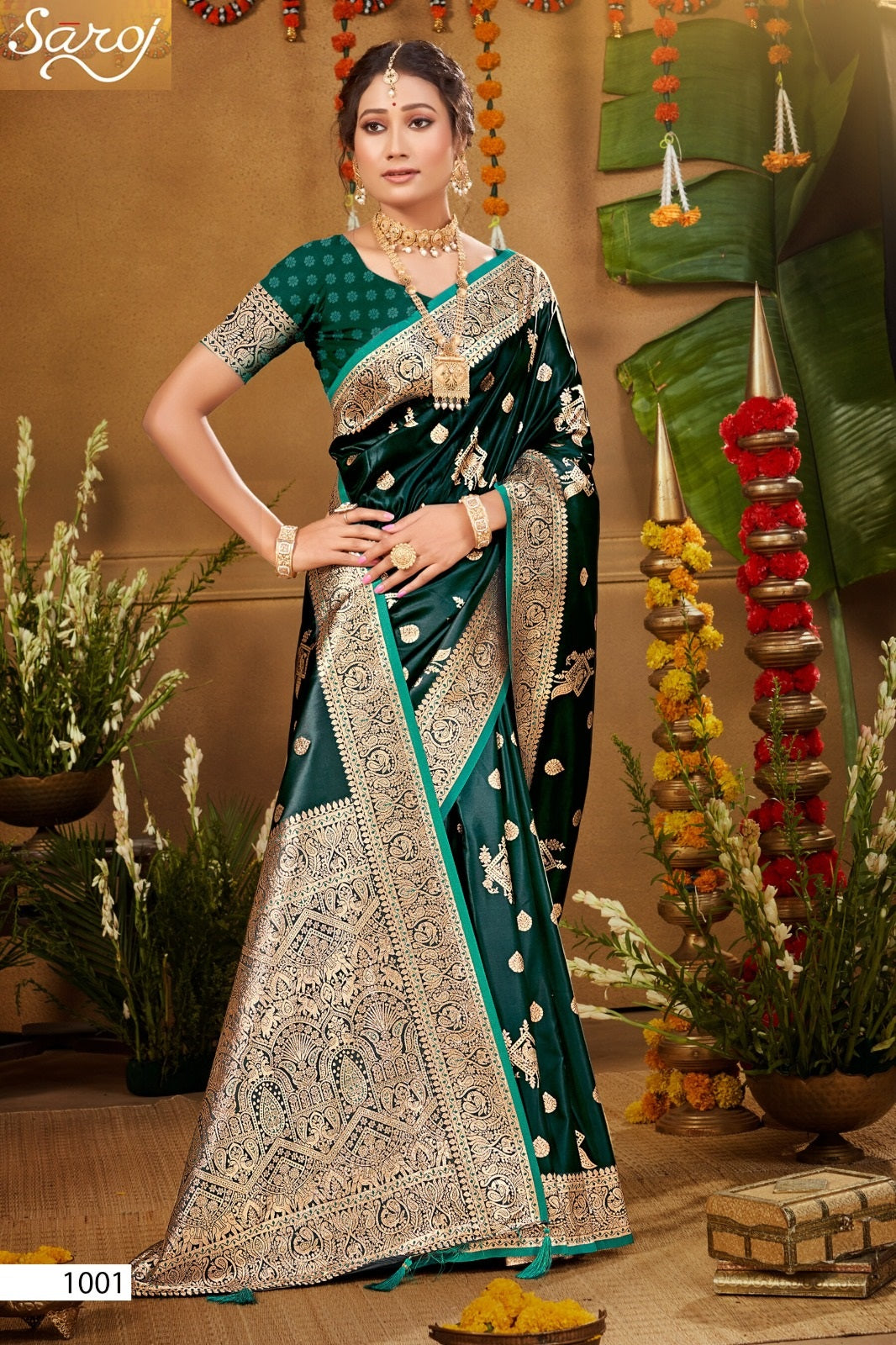 Italian Satin Saroski Vol 5 Saroj Satin Silk Sarees Wholesaler Gujarat