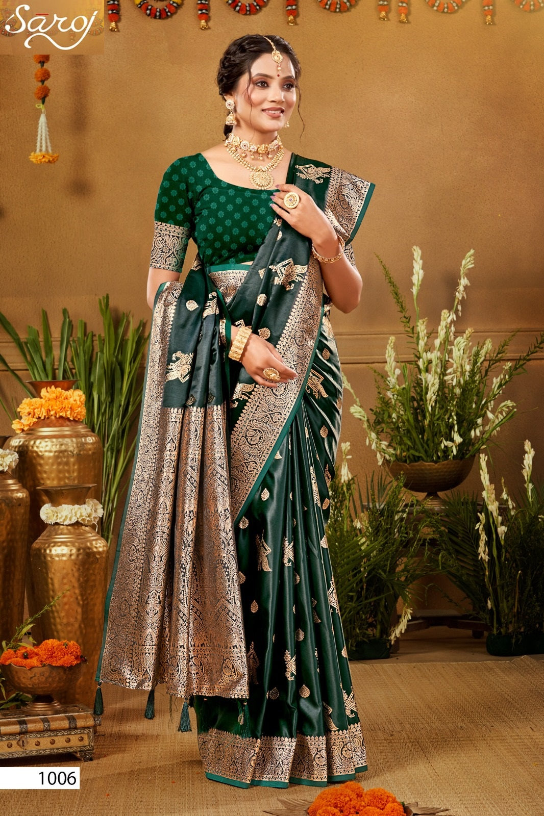 Italian Satin Saroski Vol 5 Saroj Satin Silk Sarees Wholesaler Gujarat