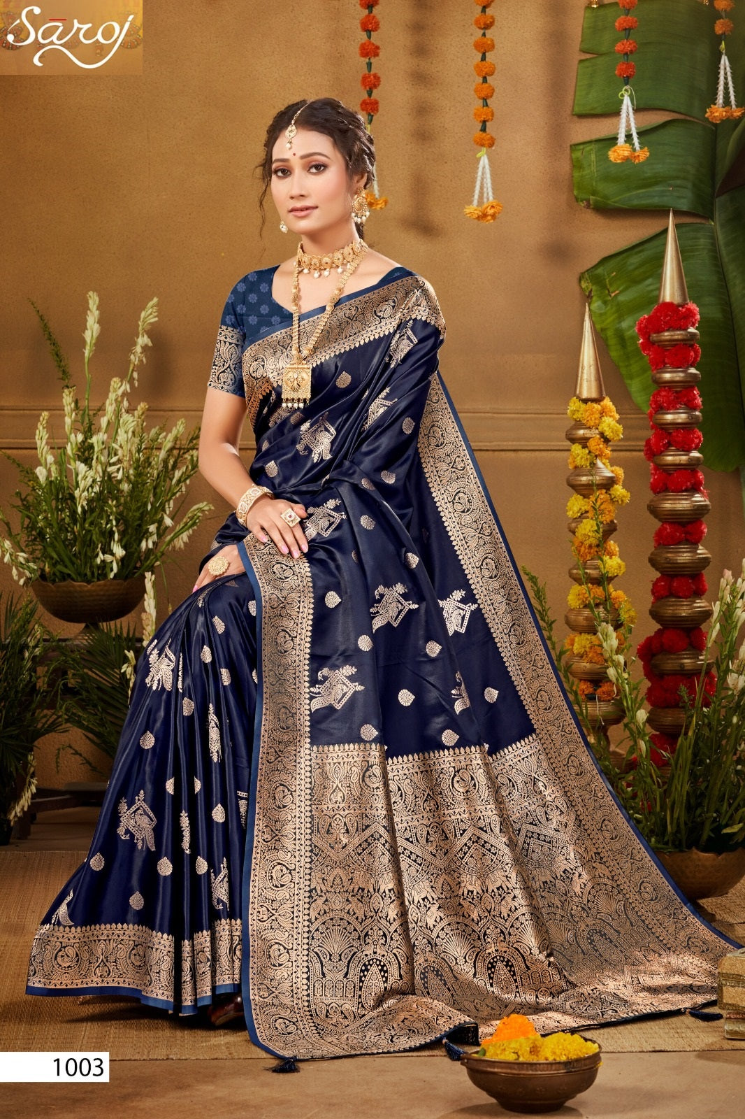 Italian Satin Saroski Vol 5 Saroj Satin Silk Sarees Wholesaler Gujarat