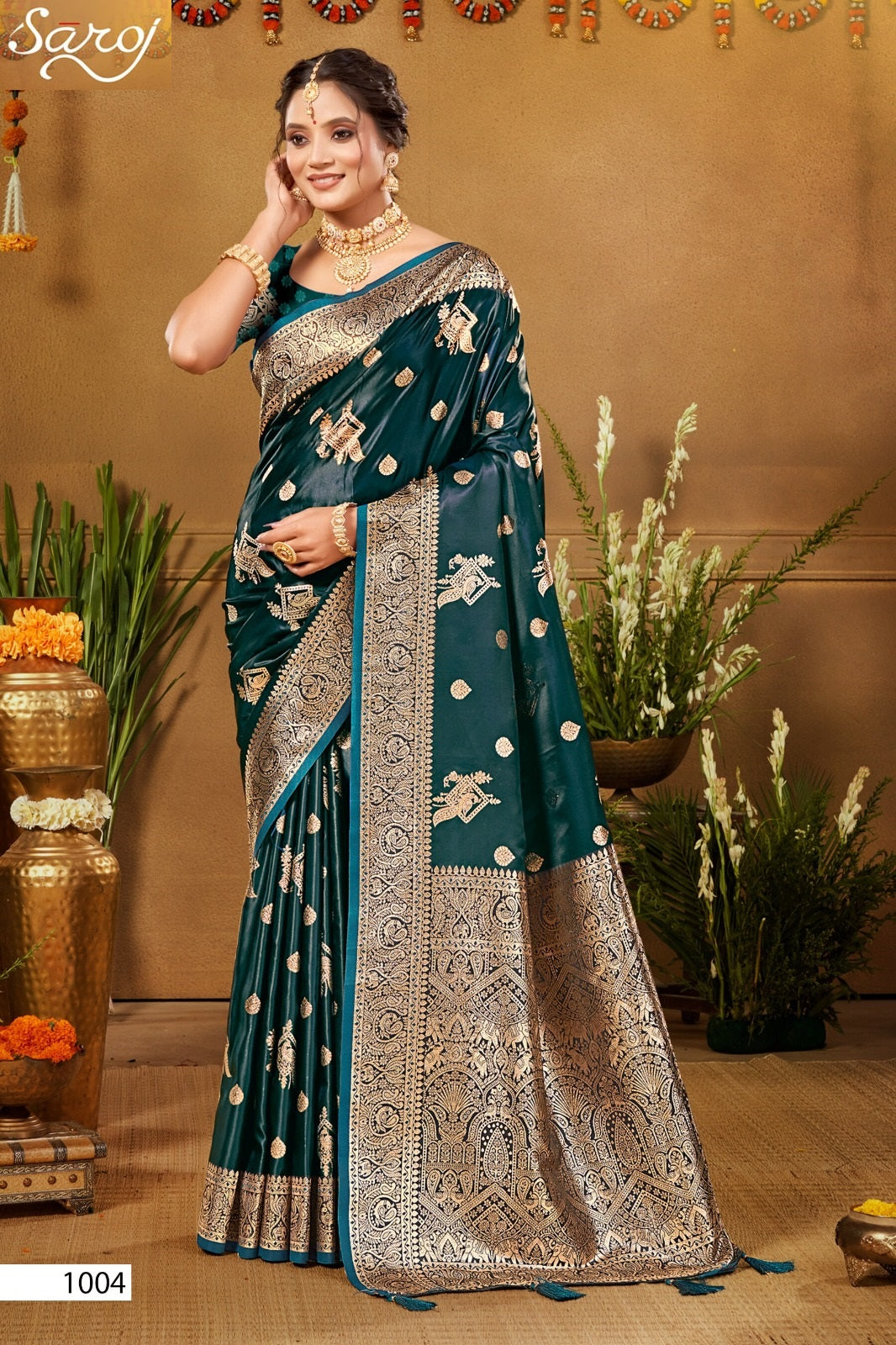Italian Satin Saroski Vol 5 Saroj Satin Silk Sarees Wholesaler Gujarat