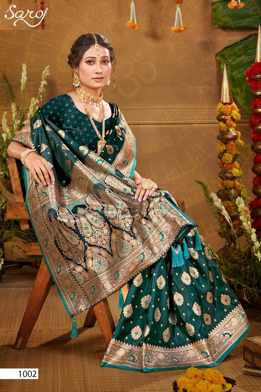 Italian Satin Saroski Vol 6 Saroj Satin Silk Sarees Manufacturer Gujarat