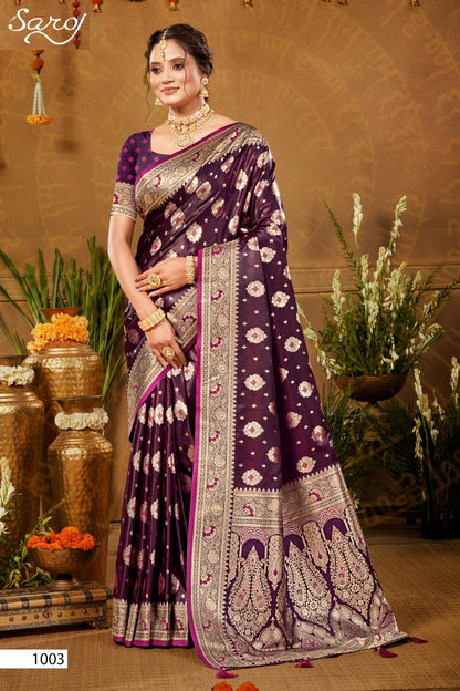 Italian Satin Saroski Vol 6 Saroj Satin Silk Sarees Manufacturer Gujarat