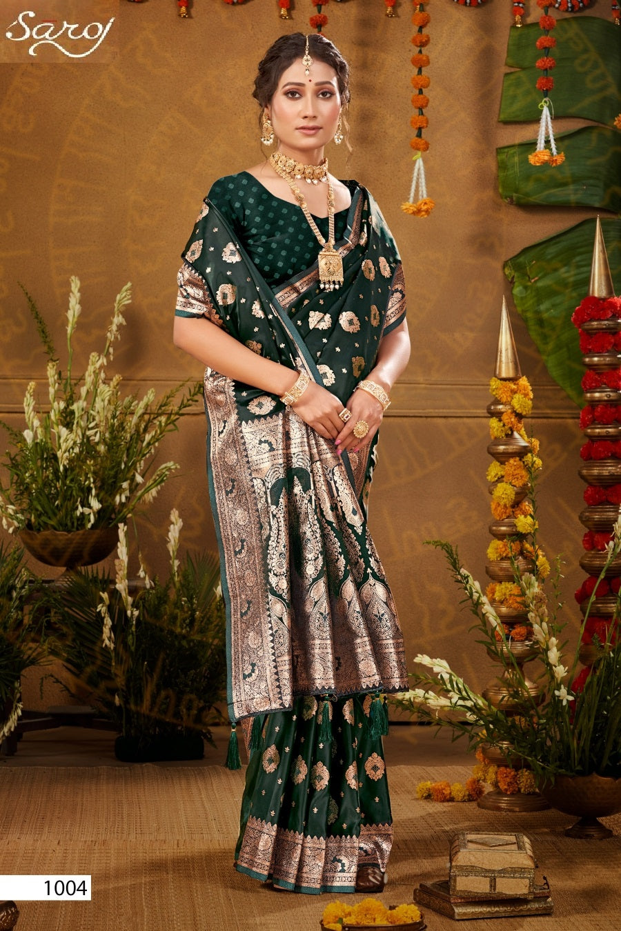 Italian Satin Saroski Vol 6 Saroj Satin Silk Sarees Manufacturer Gujarat