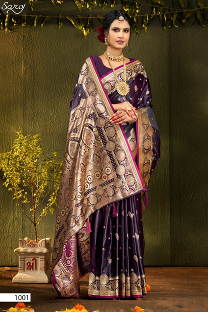 Italian Satin Saroski Vol 7 Saroj Satin Silk Sarees Exporter Gujarat