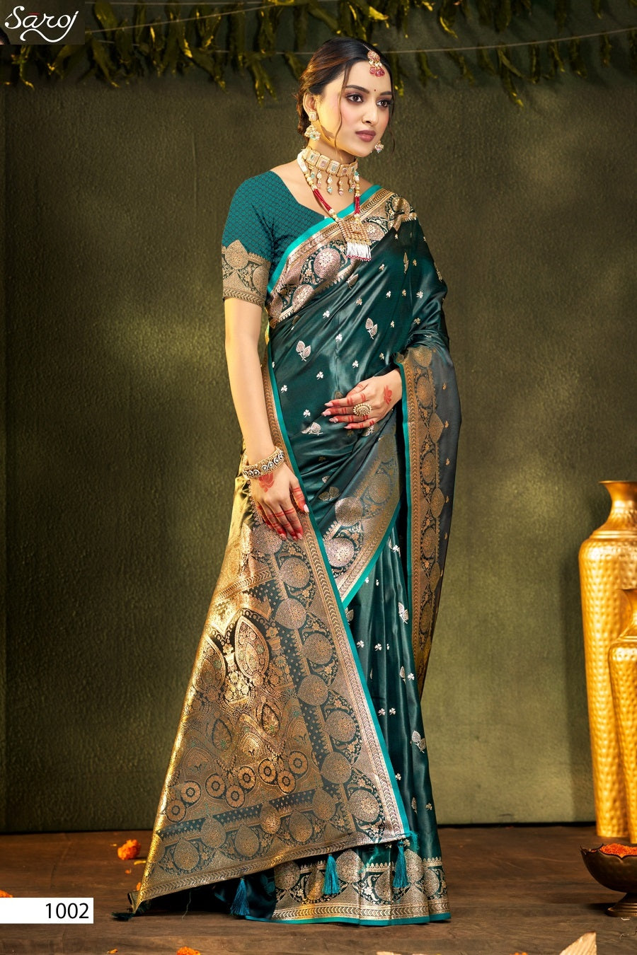 Italian Satin Saroski Vol 7 Saroj Satin Silk Sarees Exporter Gujarat