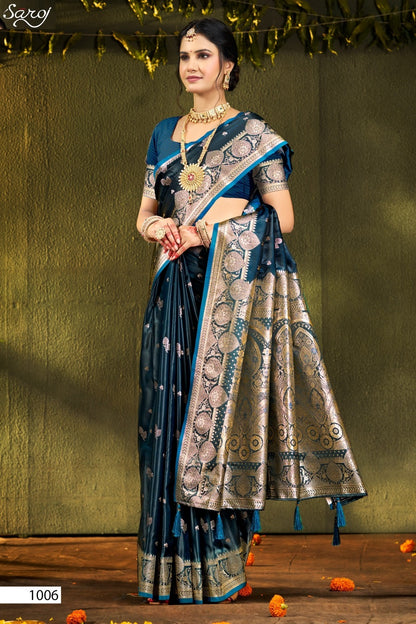 Italian Satin Saroski Vol 7 Saroj Satin Silk Sarees Exporter Gujarat