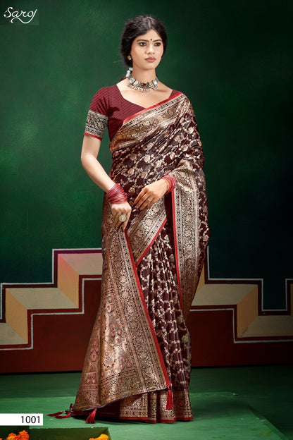 Italian Satin Saroski Vol 8 Saroj Satin Silk Sarees Wholesale Price