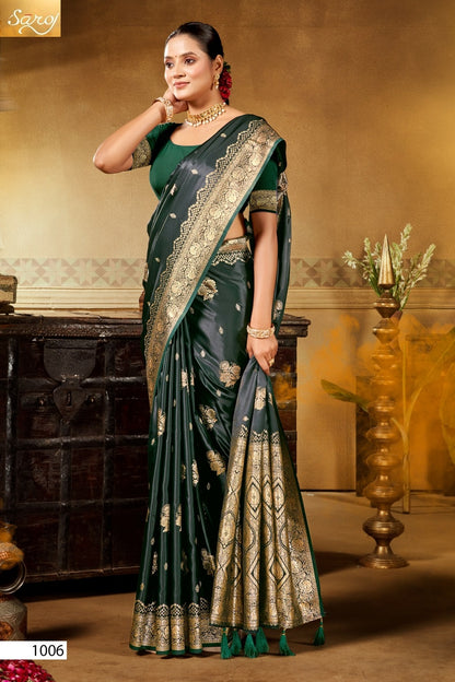 Italian Satin Saroski Vol 9 Saroj Satin Silk Sarees Supplier Gujarat