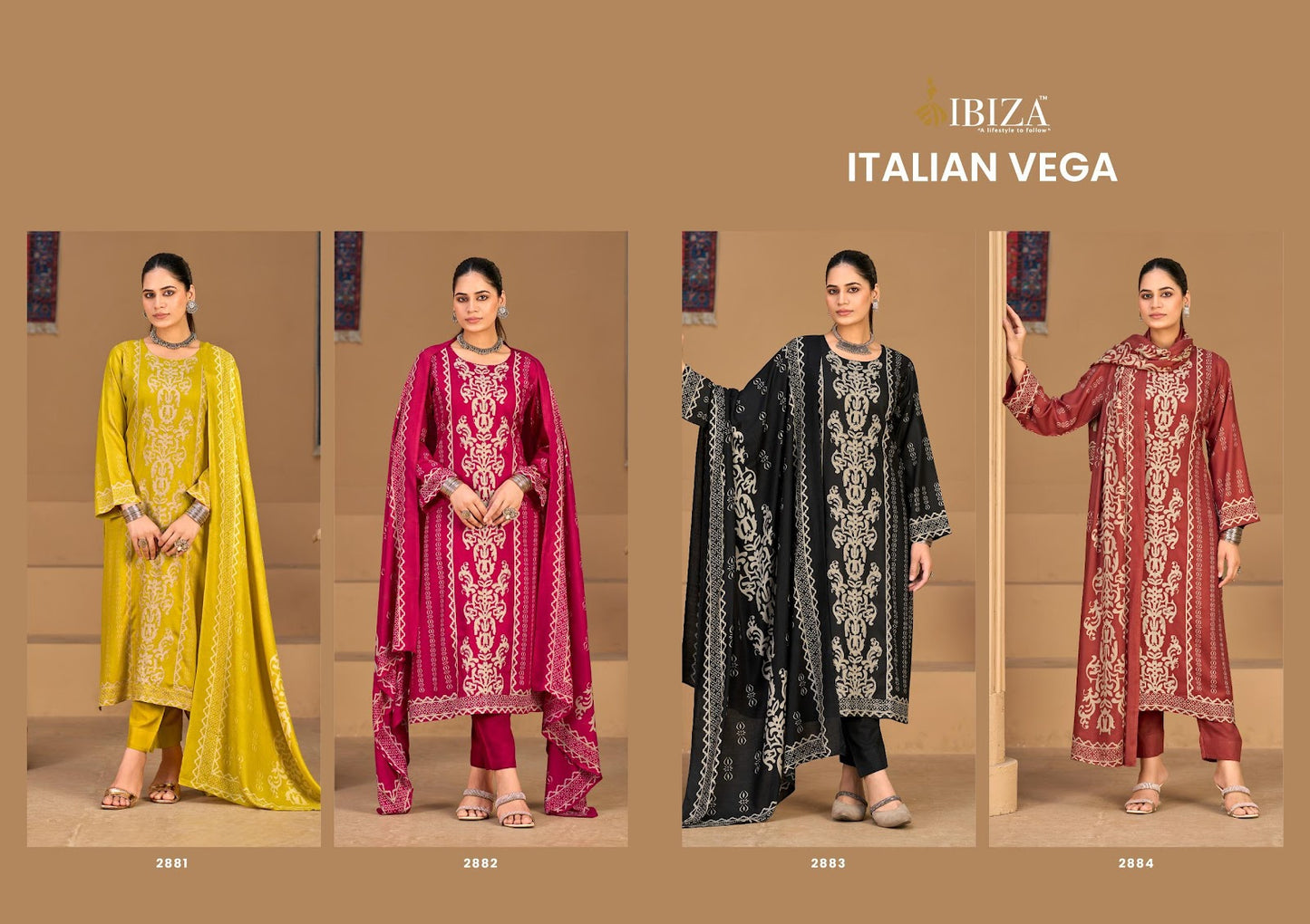 Italian Vega Ibiza Pashmina Suits Wholesale Price