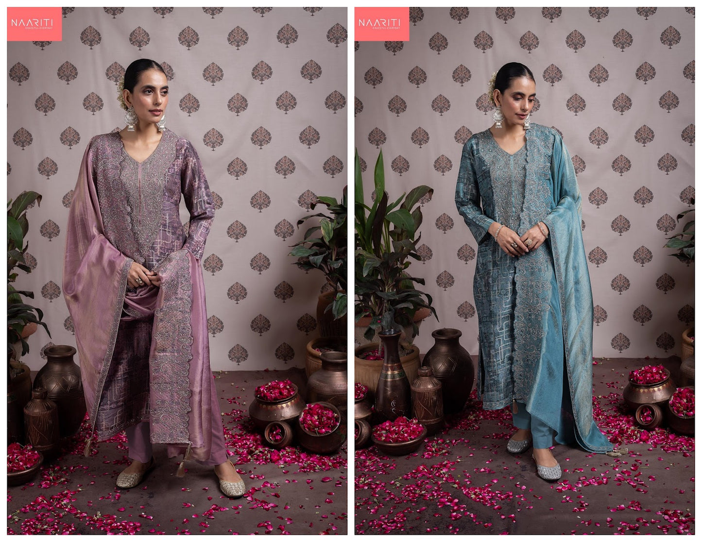 Itara Naariti Silk Jacquard Pant Style Suits Supplier India