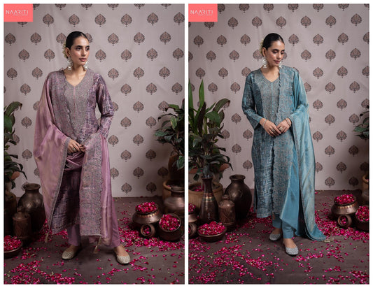 Itara Naariti Silk Jacquard Pant Style Suits Supplier India