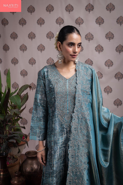 Itara Naariti Silk Jacquard Pant Style Suits Supplier India