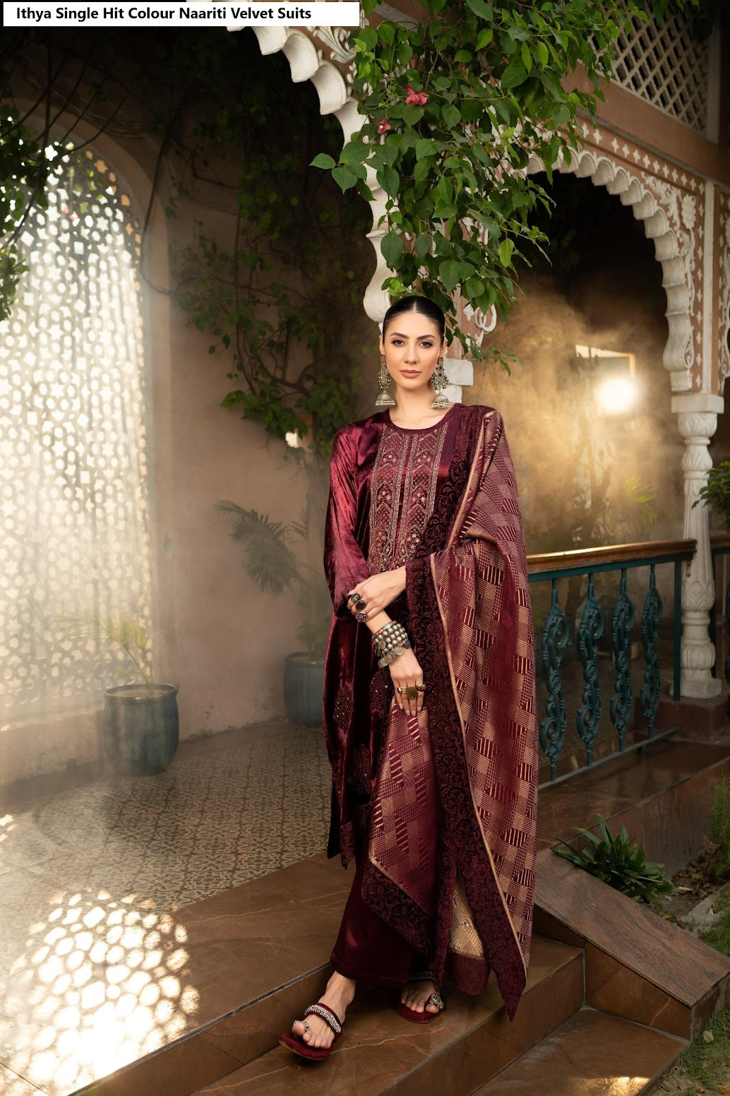 Ithya Single Hit Colour Naariti Velvet Suits Supplier Gujarat
