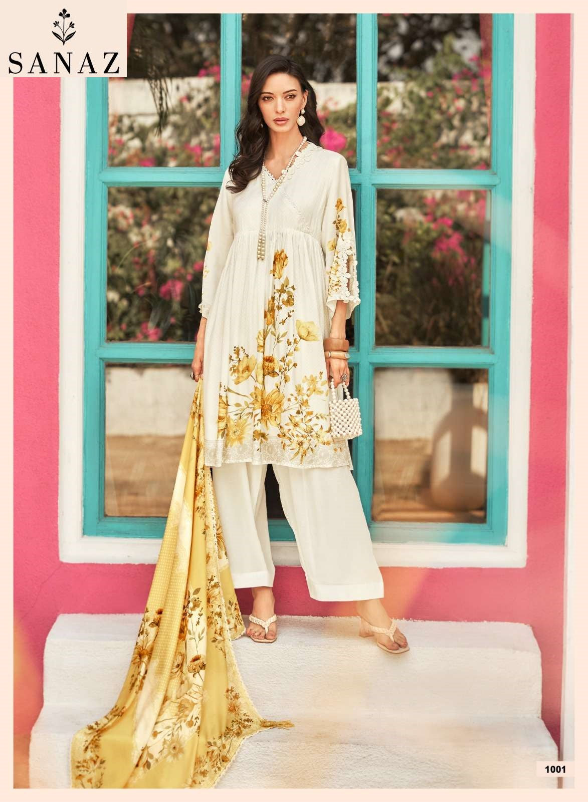 Itr Sanaz Viscose Muslin Pant Style Suits Supplier India
