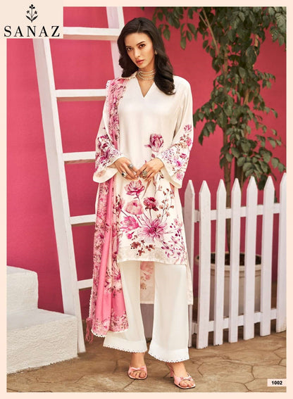 Itr Sanaz Viscose Muslin Pant Style Suits Supplier India