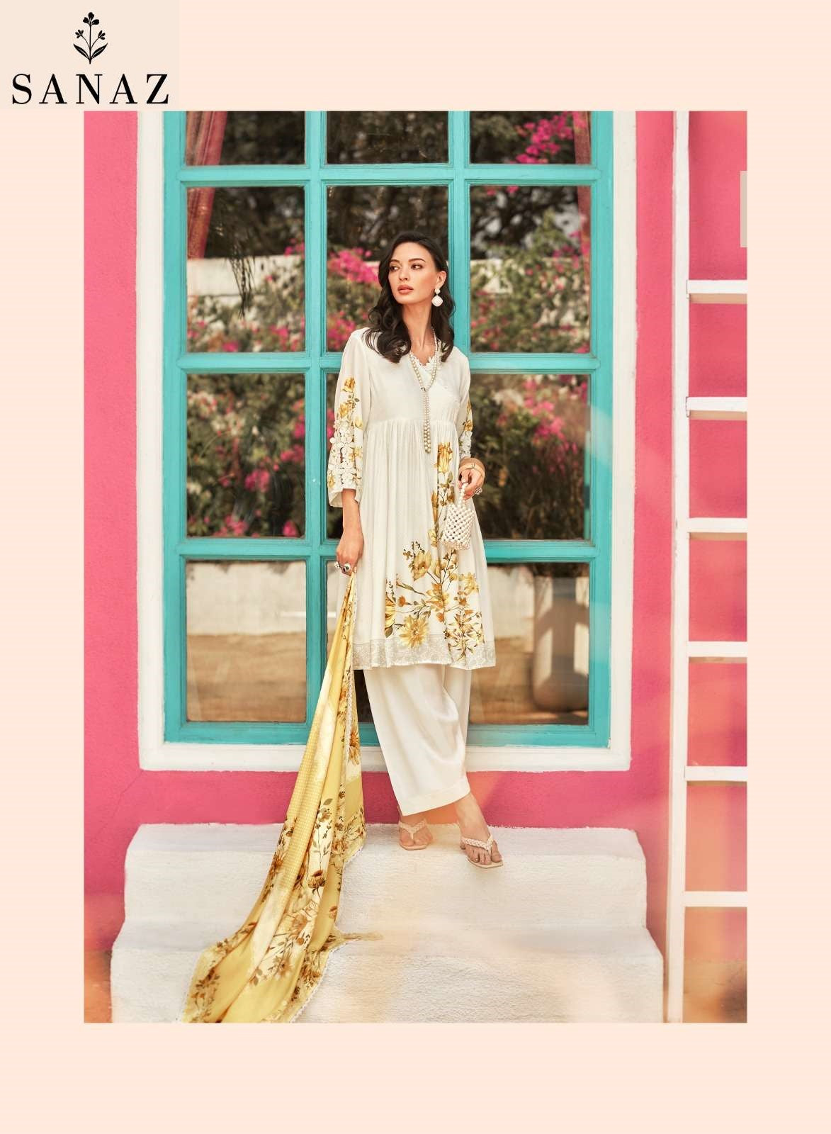 Itr Sanaz Viscose Muslin Pant Style Suits Supplier India