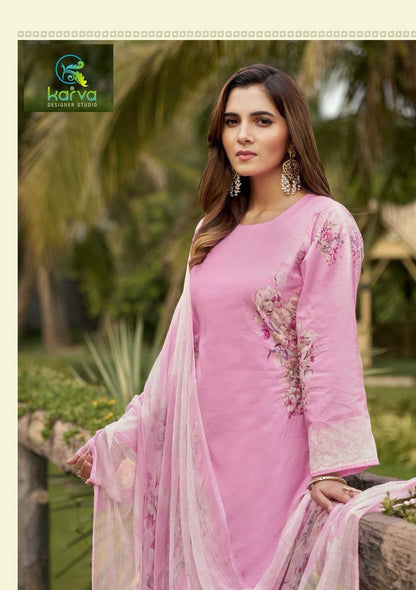 Itrh Karva Designer Studio Lawn Cotton Plazzo Style Suits Wholesaler