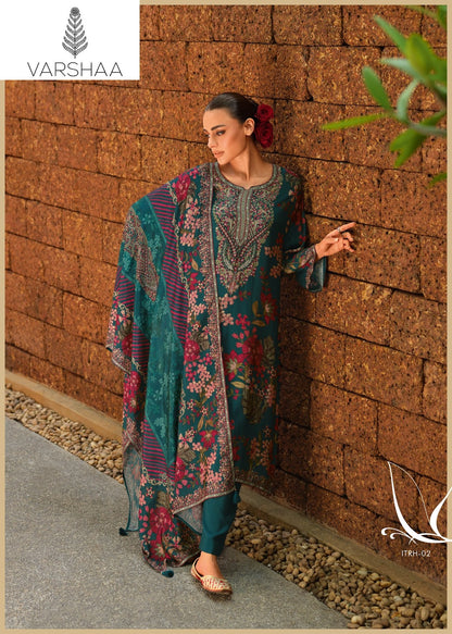 Itrh Varshaa Viscose Muslin Pakistani Salwar Suits Manufacturer Ahmedabad