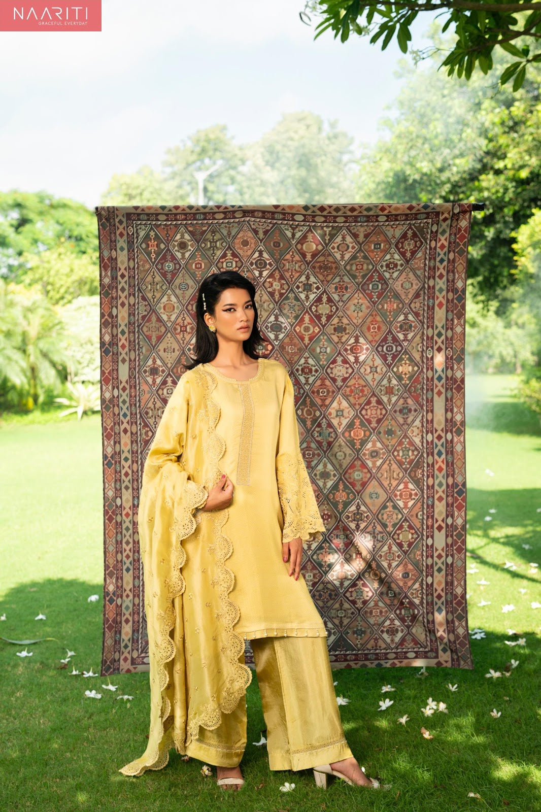 Itsuki Naariti Silk Plazzo Style Suits Wholesale Price