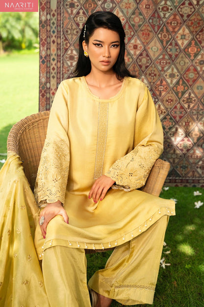 Itsuki Naariti Silk Plazzo Style Suits Wholesale Price