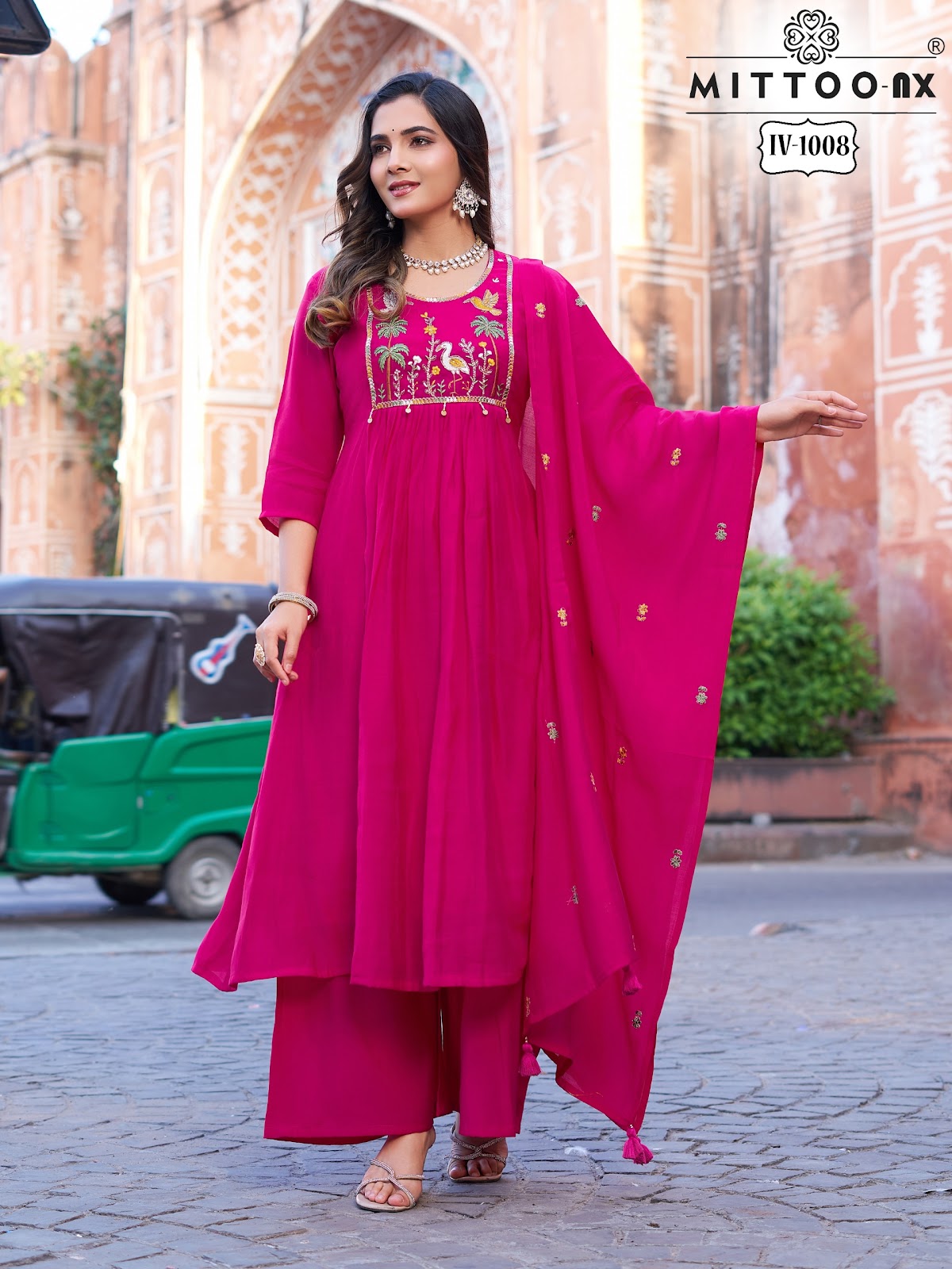 Iv 1008 Mittoo Chanderi Readymade Anarkali Suits Supplier India